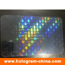 Прозрачный 3D Лазерная пользовательский идентификатор наложения мешок